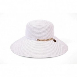 Sun Hats Women's Aria Large Brim Sunhat Packable- Adjustable & UPF Rated - White - CI1868Z6YNM $47.52