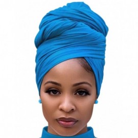 Headbands Headwraps for Women Long Soft Criss Cross Cloth Headband for Hair Cover Wrapping Sky Blue - CT194W5TI2C $11.04