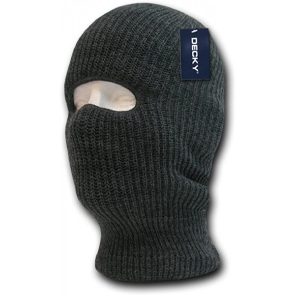 Balaclavas Face Mask 1 Hole Beanie - Heather Charcoal - C711GGM7OCZ $8.79