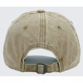 Baseball Caps Vintage Washed Twill Cotton Baseball Caps Low Profile Dad Hat - Khaki - CE18QWW979G $9.89