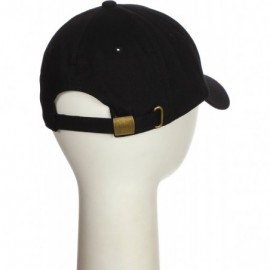 Baseball Caps Customized Letter Intial Baseball Hat A to Z Team Colors- Black Cap White Gold - Letter F - CY18ET6CE49 $11.80