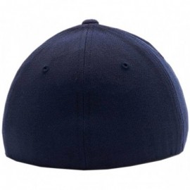 Baseball Caps Embroidered. 6477 Flexfit Baseball Cap. - Deep Navy - CZ1999YX2IM $22.41