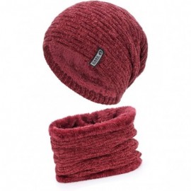 Skullies & Beanies Styles Oversized Winter Extremely Slouchy - Xne Red Hat&scarf Set - CC18ZDTH78N $12.50