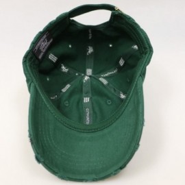 Baseball Caps Alien Small Embroidery Cotton Baseball Cap - Ripped Green Qv440 - C818DW4LN9S $11.84