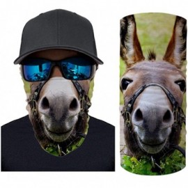 Balaclavas Cool 3D Animal Print Bandana for Men Women Neck Gaiter Scarf Dust Wind Balaclava Headband - Horse - CQ197Y7IGXO $1...