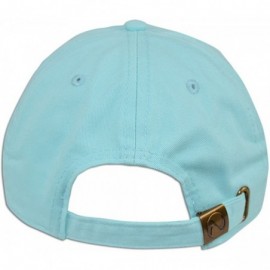Baseball Caps Cotton Classic Dad Hat Adjustable Plain Cap Polo Style Low Profile Unstructured 1400 - L Aqua - C412O5STH0R $10.58