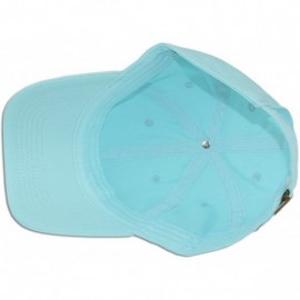 Baseball Caps Cotton Classic Dad Hat Adjustable Plain Cap Polo Style Low Profile Unstructured 1400 - L Aqua - C412O5STH0R $10.58