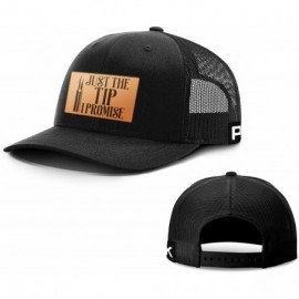 Baseball Caps Just The Tip I Promise Leather Patch Back Mesh Hat Funny Gun Owner Cap 2nd Amendment Bullet Gun Lover Hat - CI1...