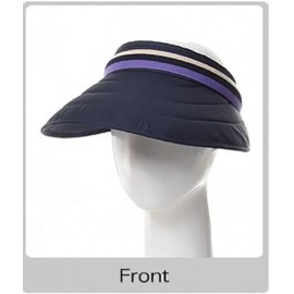 Visors Headache Free Ribbon TIE Wide Brim UV Protection Sun Visor HAT Four Seasons for Women - Orage - CO187I2MNNQ $14.28