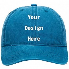 Baseball Caps Custom 100% Cotton Ball Hat Vintage Baseball Cap Classic Unisex Cowboy Hat Adjustable - A-retro Blue - CG18UWCZ...