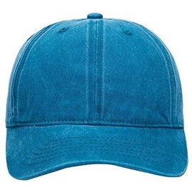 Baseball Caps Custom 100% Cotton Ball Hat Vintage Baseball Cap Classic Unisex Cowboy Hat Adjustable - A-retro Blue - CG18UWCZ...