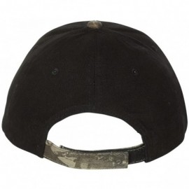 Baseball Caps LC26 Solid Cap with Camouflage Bill - Black/Realtree Hardwood - CM11FAFUD21 $10.32