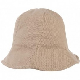 Bucket Hats Women Fashion Bucket Cloche Hat Twill Corduroy Fisherman Hat Packable Casual Autumn Winter Hat - Khaki - C518AID6...