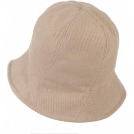 Bucket Hats Women Fashion Bucket Cloche Hat Twill Corduroy Fisherman Hat Packable Casual Autumn Winter Hat - Khaki - C518AID6...