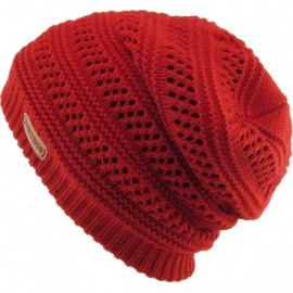 Skullies & Beanies Super Warm Slouchy Fleeced Long Beanie Warm Fur Lined Winter Knit Hat Thick Skull Cap - C818GL0TEE8 $15.10