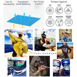 Balaclavas Women/Men Scarf Outdoor Headwear Bandana Sports Tube UV Face Mask for Workout Yoga Running - Square Blue - C7198KT...