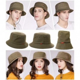 Bucket Hats Packable Bucket for Women Men with String Sun Hat SPF 50 Fishing Summer Beach Travel Cap 56-60cm - Green_00711 - ...