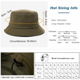 Bucket Hats Packable Bucket for Women Men with String Sun Hat SPF 50 Fishing Summer Beach Travel Cap 56-60cm - Green_00711 - ...