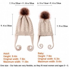 Skullies & Beanies Parent Child Mother Daughter Knitted Crochet - C-white - CJ18Y3DTYQU $9.98