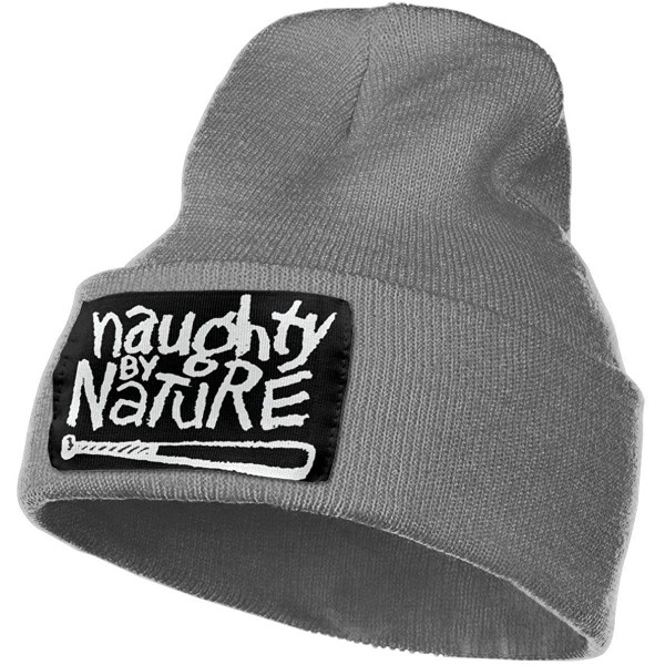 Skullies & Beanies Naughty by Nature Skull Beanie Hats Hip Hop Knit Cuffless Beanie Hat for Mens & Womens - Deep Heather - CB...