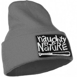 Skullies & Beanies Naughty by Nature Skull Beanie Hats Hip Hop Knit Cuffless Beanie Hat for Mens & Womens - Deep Heather - CB...