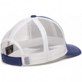 Baseball Caps Structured mesh Back Trucker Cap - Royal/White - CF182002ZMU $11.62