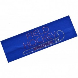 Headbands Field Hockey Rhinestone Stretch Headband for Girls- Teens and Adults - Royal Blue - CE11QC7QUID $8.51