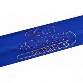 Headbands Field Hockey Rhinestone Stretch Headband for Girls- Teens and Adults - Royal Blue - CE11QC7QUID $8.51