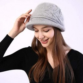 Berets Women Faux Leather Solid Beret French Artist Tam Beanie Hat Cap - 0434 French Grey - CQ18AA39L9X $22.36
