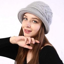 Berets Women Faux Leather Solid Beret French Artist Tam Beanie Hat Cap - 0434 French Grey - CQ18AA39L9X $22.36