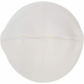 Skullies & Beanies 100% Soft Acrylic Solid Color Classic Cuffed Winter Hat - Made in USA - White - CZ187ITMWQA $36.64