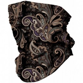 Balaclavas 12 in 1 Multifunctional Headwear Face Mask Headband Neck Gaiter - Deep Purple Paisley - C819088R0K2 $19.27