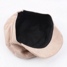 Berets Clearance ️Women Ladies Casual Vintage Octagonal Hat Winter Warmer Berets Hat (Beige) - Beige - CW18H30349O $7.91