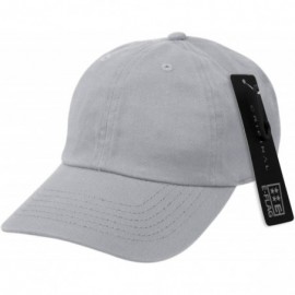 Baseball Caps Washed Low Profile Cotton and Denim Baseball Cap - Lt Gray - CG12O5MFK8Y $9.07