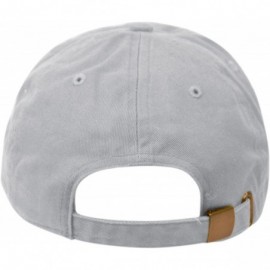 Baseball Caps Washed Low Profile Cotton and Denim Baseball Cap - Lt Gray - CG12O5MFK8Y $9.07