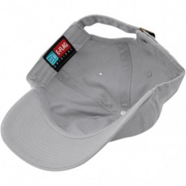 Baseball Caps Washed Low Profile Cotton and Denim Baseball Cap - Lt Gray - CG12O5MFK8Y $9.07