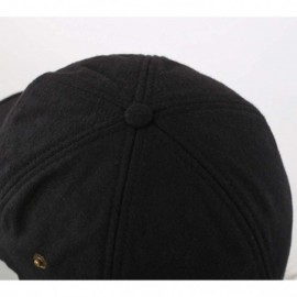 Baseball Caps Men's Winter Baseball Cap with Earflaps Fleece Lined Trapper Hunting Hat - Black - CW1939L03K5 $10.25