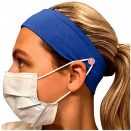 Balaclavas Button Headband for Nurses Women Men Yoga Sports Workout Turban Heawrap Face Cover Holder - Protect Your Ears - CX...
