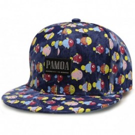 Baseball Caps Pamoa Pmcf620 Fish Pattern Snapback Caps - Navy - CS124HUQJSH $17.71