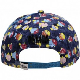 Baseball Caps Pamoa Pmcf620 Fish Pattern Snapback Caps - Navy - CS124HUQJSH $17.71