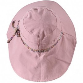 Sun Hats Sun Hats for Women UV Protection Summer Beach Hat Wide Brim Cap - Pink - CK18G4HMONC $14.58