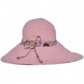 Sun Hats Sun Hats for Women UV Protection Summer Beach Hat Wide Brim Cap - Pink - CK18G4HMONC $14.58