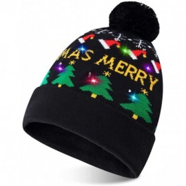 Skullies & Beanies Led Christmas Hat Adult Kids Light Up Warm Cap Xmas Knit Winter Beanie - Multicoloured-013 - CY18YI4NASY $...