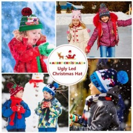 Skullies & Beanies Led Christmas Hat Adult Kids Light Up Warm Cap Xmas Knit Winter Beanie - Multicoloured-013 - CY18YI4NASY $...