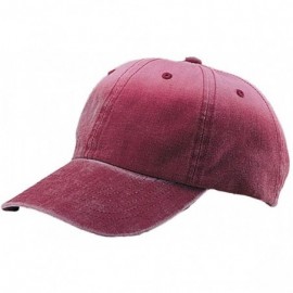 Baseball Caps Low Profile(UNS) Canvas Washed Cap - Maroon - CY110J7BRTJ $7.10