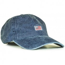 Baseball Caps USA Cotton Dad Hat Adjustable Polo Style- Low Profile - Unstructured Baseball Cap - Denim - CX183X8LNS6 $43.89
