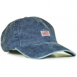 Baseball Caps USA Cotton Dad Hat Adjustable Polo Style- Low Profile - Unstructured Baseball Cap - Denim - CX183X8LNS6 $29.26