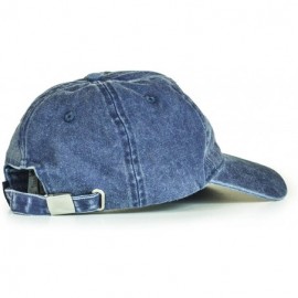 Baseball Caps USA Cotton Dad Hat Adjustable Polo Style- Low Profile - Unstructured Baseball Cap - Denim - CX183X8LNS6 $29.26
