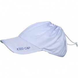 Baseball Caps ICED Cap- Cooling Hat For Ice - 4.0- White With White Trim - C118Q2CEAMY $38.62