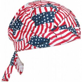 Newsboy Caps Men's Cotton American Flag Do Rag Cap - Tossed American Flag - C412G8UQWJ5 $21.78